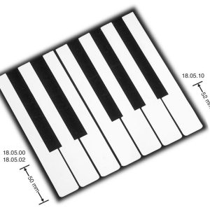Placi claviatura fara fronturi 50mm alb