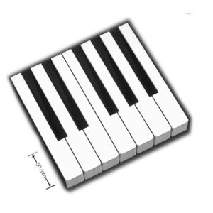 Placi claviatura cu fronturi 52 mm alb